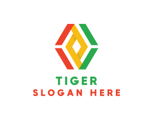 Geometric Reggae Business Logo