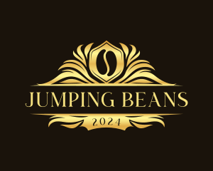 Premium Coffee Bean Crest logo design