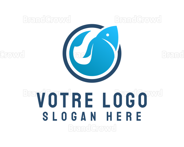 Blue Ocean Fishing Logo