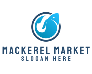 Mackerel - Blue Ocean Fishing logo design