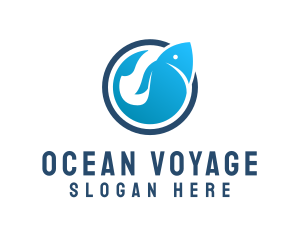 Blue Ocean Fishing  logo design