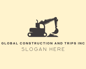 Construction Excavator Heavy Equipment  Logo