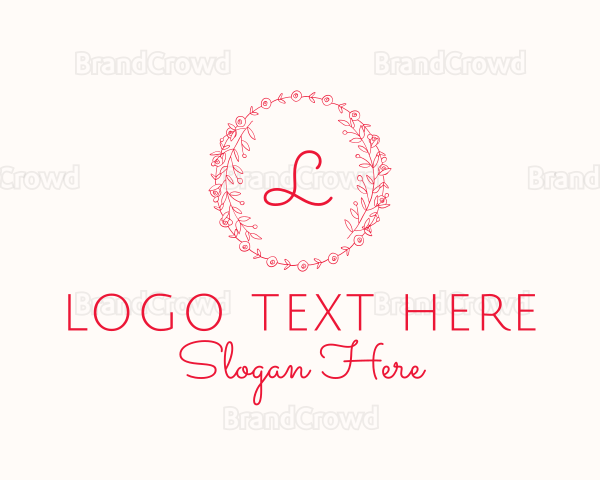 Floral Wreath Florist Boutique Logo