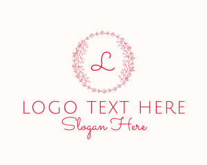 Monoline - Floral Wreath Florist Boutique logo design