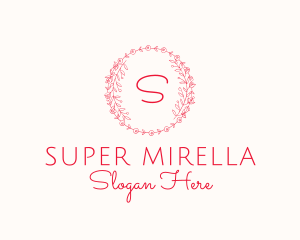 Flowershop - Floral Wreath Florist Boutique logo design