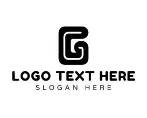 Unique Curve Letter G logo design