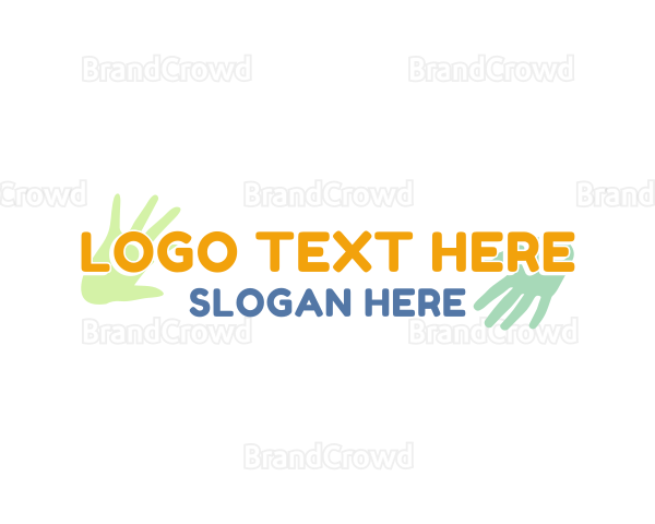 Colorful Hand Wordmark Logo