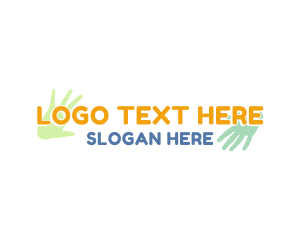 Youth - Colorful Hand Wordmark logo design