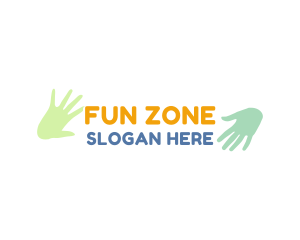 Playtime - Colorful Hand Wordmark logo design