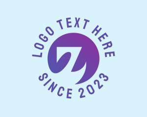 Violet - Quirky Purple Circle Letter Z logo design