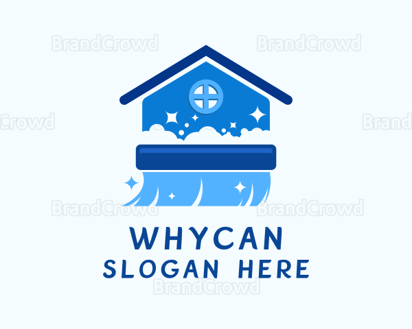 Broom Home Cleaning Logo