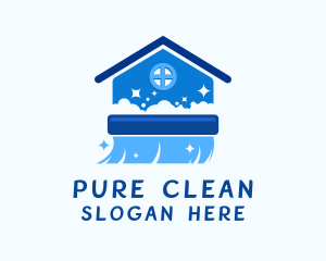 Broom Home Cleaning  logo design