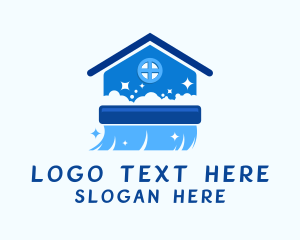 Blue - Broom Home Cleaning logo design