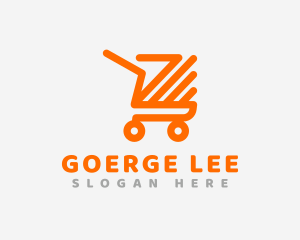 Online Shopping - Shopping Cart Arrow logo design