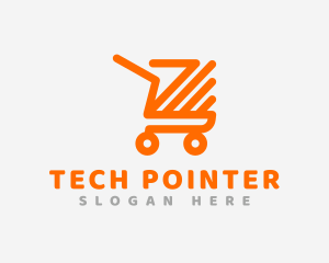 Shopping Cart Arrow logo design