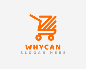 Convenience Store - Shopping Cart Arrow logo design