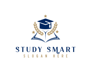 Student - Graduation Book Wreath logo design