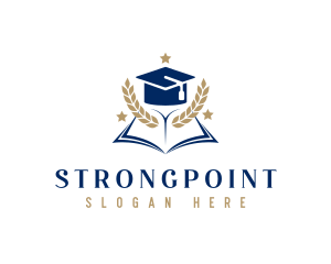 Academic - Graduation Book Wreath logo design