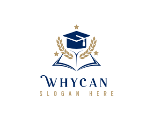Graduate School - Graduation Book Wreath logo design