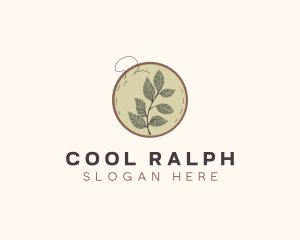 Botanical Leaf Embroidery logo design