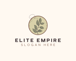 Botanical Leaf Embroidery logo design