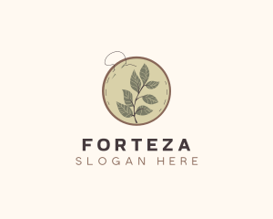 Botanical Leaf Embroidery logo design