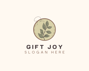 Botanical Leaf Embroidery logo design