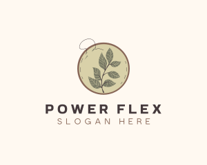 Botanical Leaf Embroidery logo design