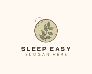 Botanical Leaf Embroidery logo design