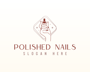 Nail Polish Hand logo design