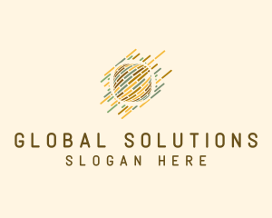 Abstract Digital Globe logo design