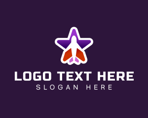 Tourist - Star Airplane Aviation logo design