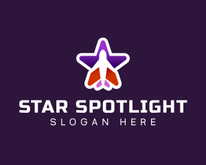 Star Airplane Aviation logo design