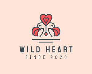 Love Bird Heart logo design