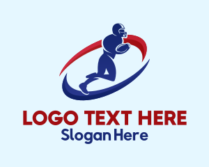 Football - American Football Player logo design