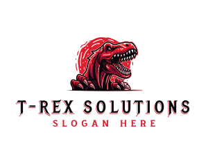 Tyrannosaurus - Dinosaur Raptor Gaming logo design