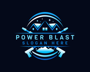 Power Wash Sanitation Chore logo design