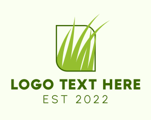 Turf - Green Grass Lawn logo design
