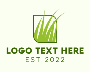 Garden - Green Grass Lawn logo design