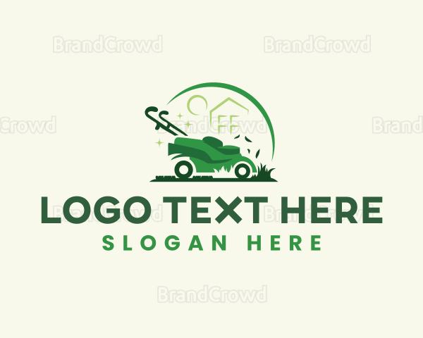 Landscaping Grass Mower Logo