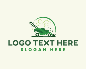 Landscaping Grass Mower Logo