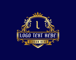 Gold - Royal Shield Crest logo design