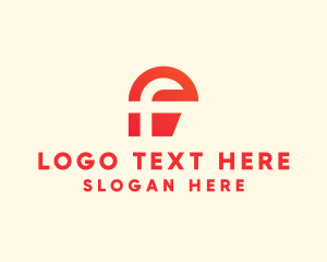 Lettermark - Digital Modern Letter F logo design