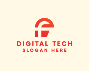 Digital - Digital Modern Letter F logo design