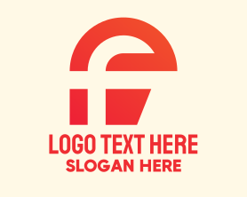 Modern - Red Modern Letter F logo design