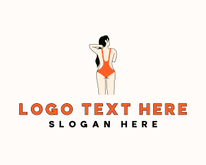 Girl - Woman Swimsuit Boutique logo design
