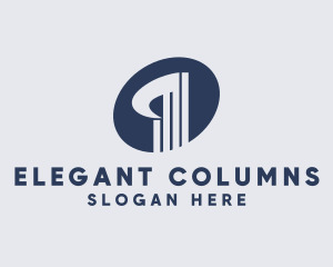 Construction Builder Column logo design