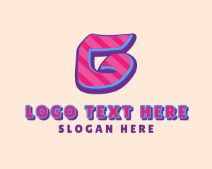 Teen - Pop Graffiti Art Letter G logo design