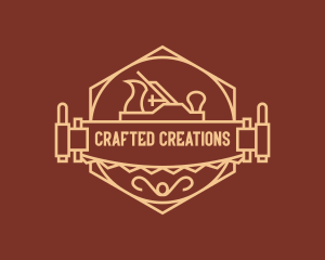 Woodworker Crafting Saw Badge logo design