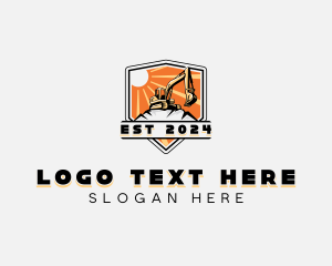 Builder - Mountain Excavator Construction logo design